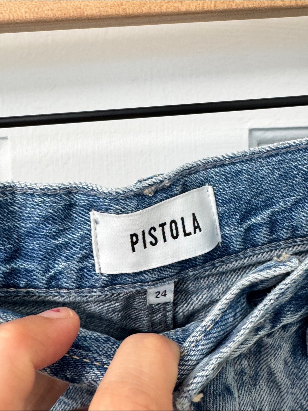 Revolve PISTOLA Nova Shorts High Waist Distressed Denim Sz 24 - Picture 2 of 12